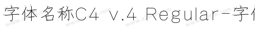 字体名称C4 v.4 Regular字体转换